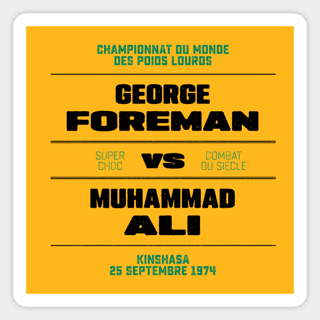 Ali vs Foreman 1974 Magnet by attadesign